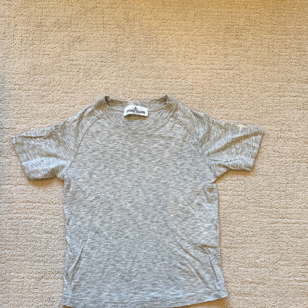 Stone Island Light Gray Kids Tee